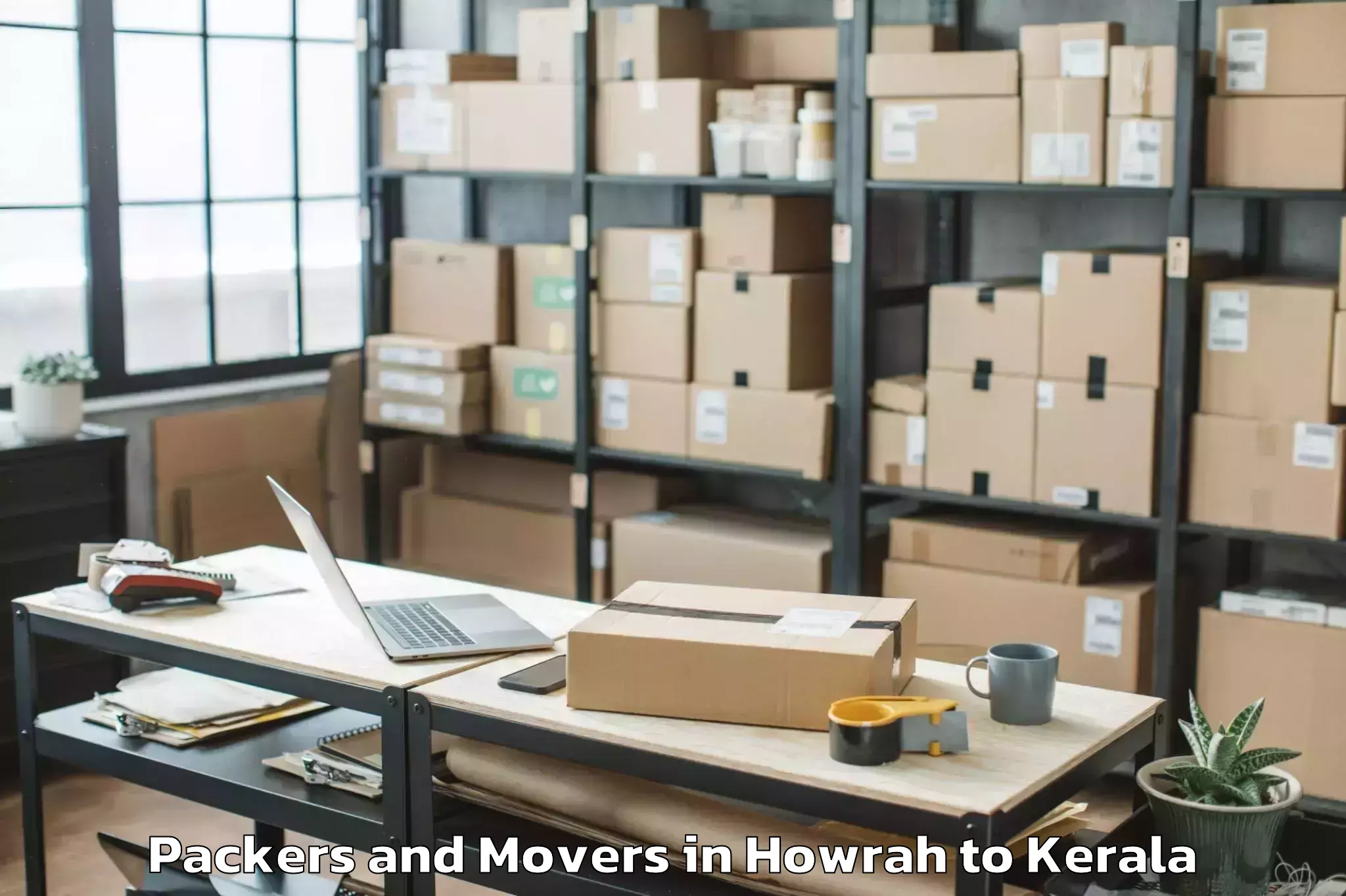 Professional Howrah to Olavakkot Packers And Movers